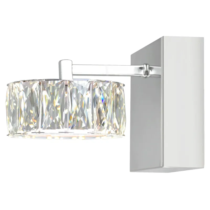 Milan LED Bathroom Sconce With Chrome Finish — CWI Lighting LED Wall Lights  