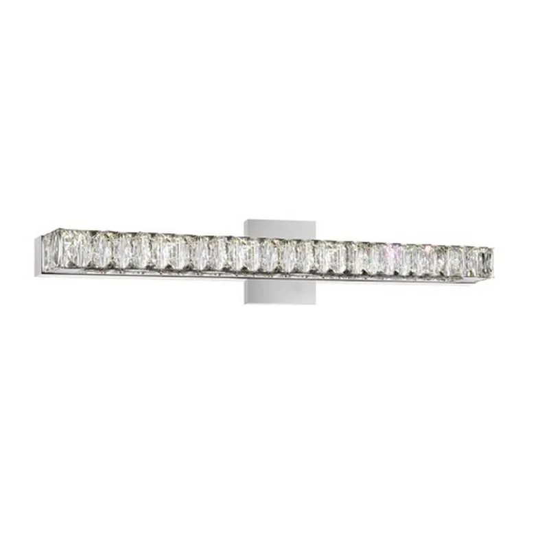 Milan Integrated LED 24in Chrome Vanity Light — CWI Lighting LED Wall Lights  