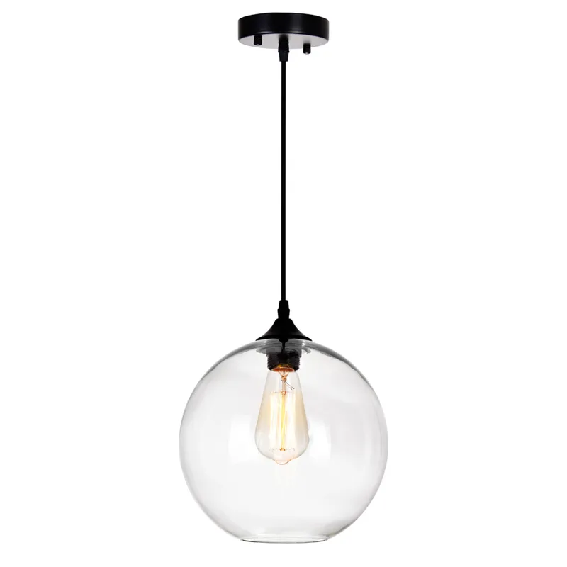 Glass 1 Light 10in Clear Down Mini Pendant — CWI Lighting LED Pendant Lights  