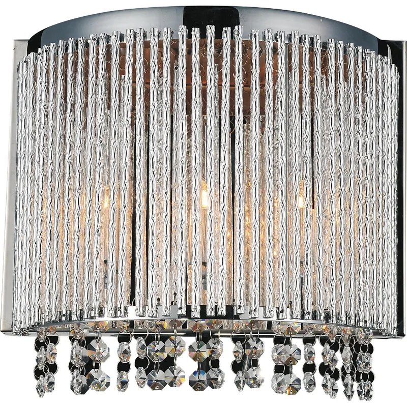 Claire 3 Light Wall Sconce With Chrome Finish — CWI Lighting LED Wall Lights  