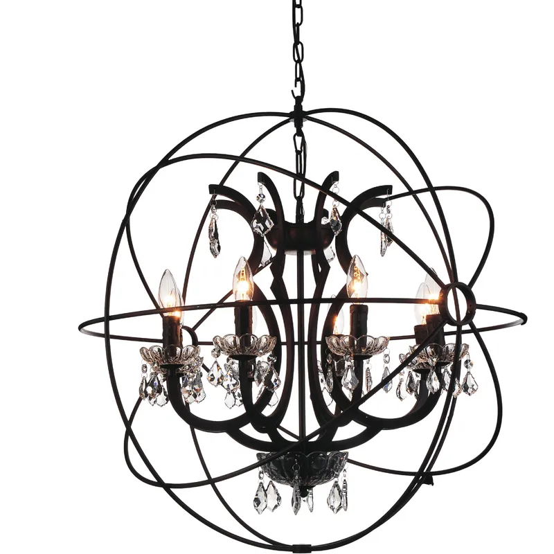 Campechia 8 Light Up Chandelier With Brown Finish — CWI Lighting LED Pendant Lights  
