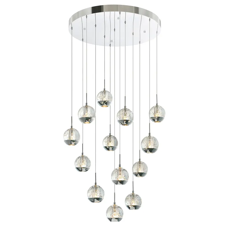 Perrier 13 Light 24in Chrome Multi Light Pendant — CWI Lighting LED Pendant Lights  