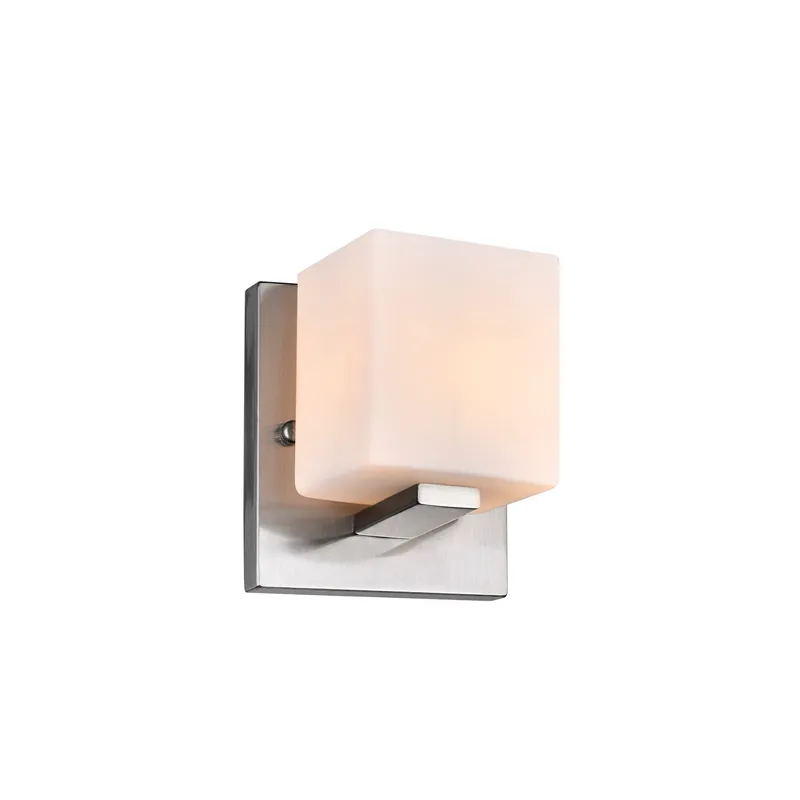 Cristini 1 Light Satin Nickel Bathroom Sconce — CWI Lighting LED Wall Lights  