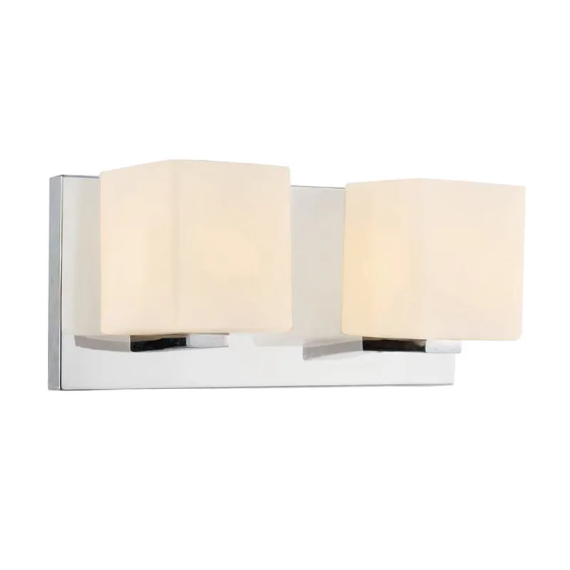 Cristini 2 Light Satin Nickel Vanity Light — CWI Lighting LED Wall Lights  