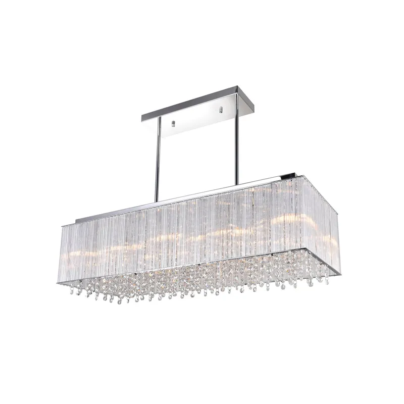 Spring Morning 10 Light Drum Shade Chandelier With Chrome Finish — CWI Lighting LED Pendant Lights  