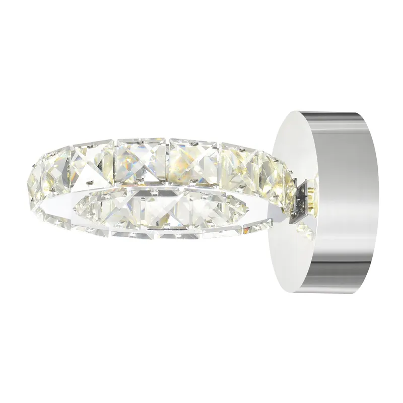 Ring Integrated LED Chrome Wall Sconce — CWI Lighting LED Wall Lights  