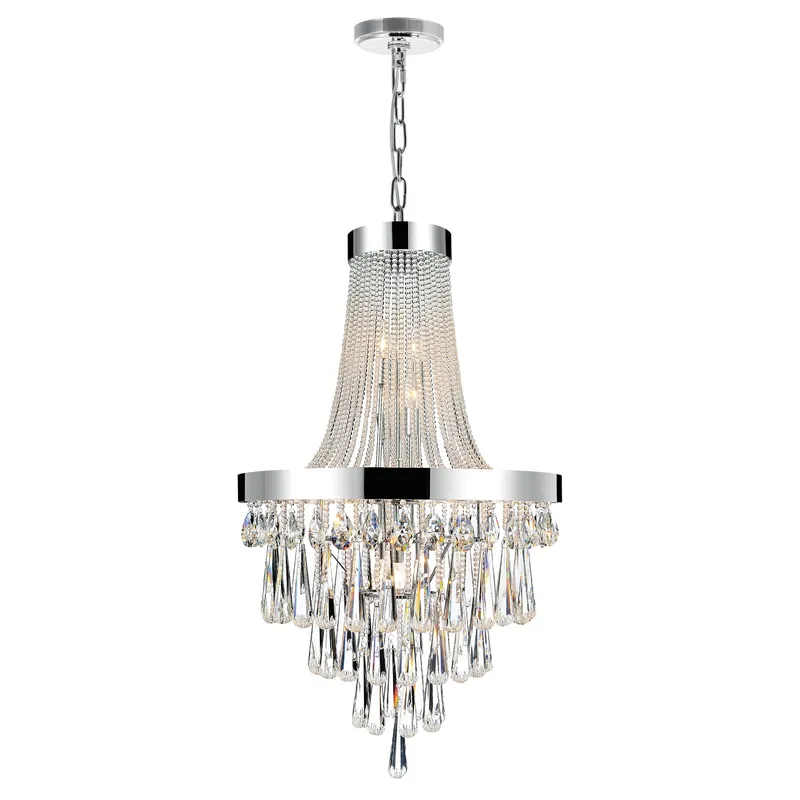 Vast 13 Light Down Chandelier With Chrome Finish — CWI Lighting LED Pendant Lights  