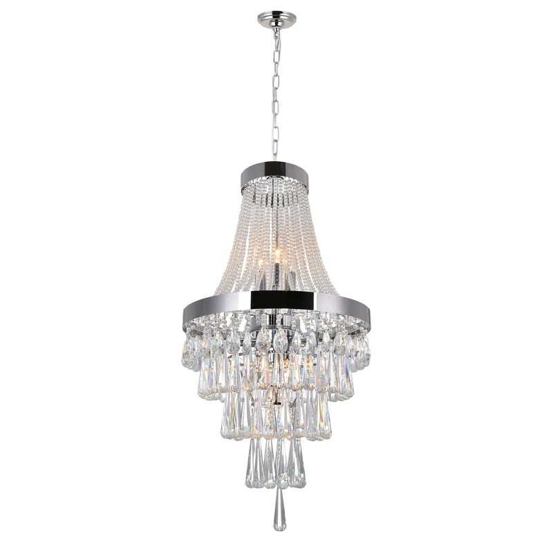 Vast 6 Light Chandelier With Chrome Finish — CWI Lighting LED Pendant Lights  