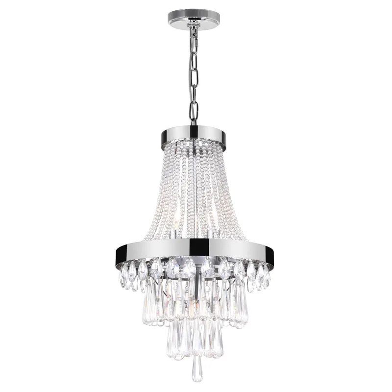 Vast 3 Light Chandelier With Chrome Finish — CWI Lighting LED Pendant Lights  