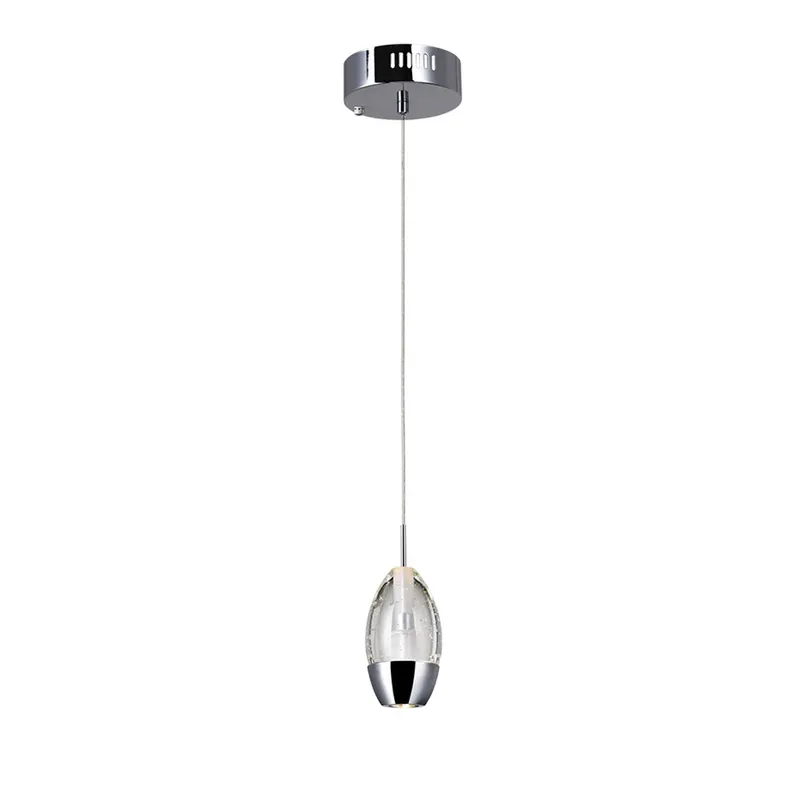 Perrier 1 Light Down Mini Pendant With Chrome Finish — CWI Lighting LED Pendant Lights  