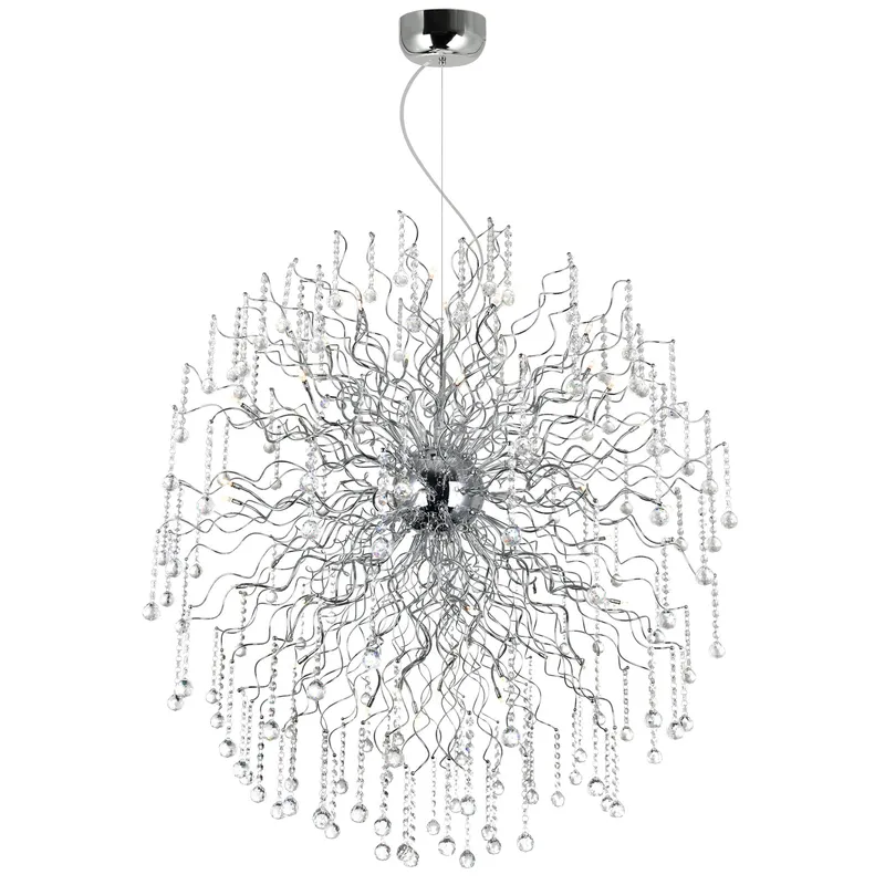 Cherry Blossom 48 Light Chandelier With Chrome Finish — CWI Lighting LED Pendant Lights  