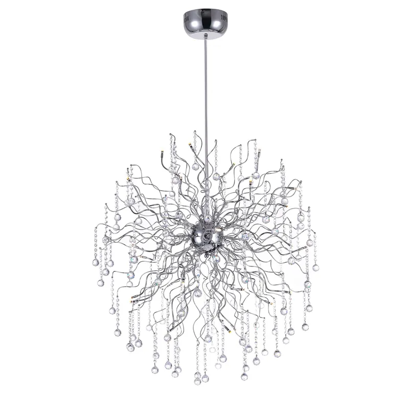 Cherry Blossom 32 Light Chandelier With Chrome Finish — CWI Lighting LED Pendant Lights  