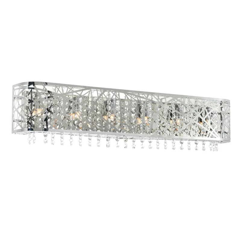 Eternity 6 Light 32in Chrome Vanity Light — CWI Lighting LED Wall Lights  