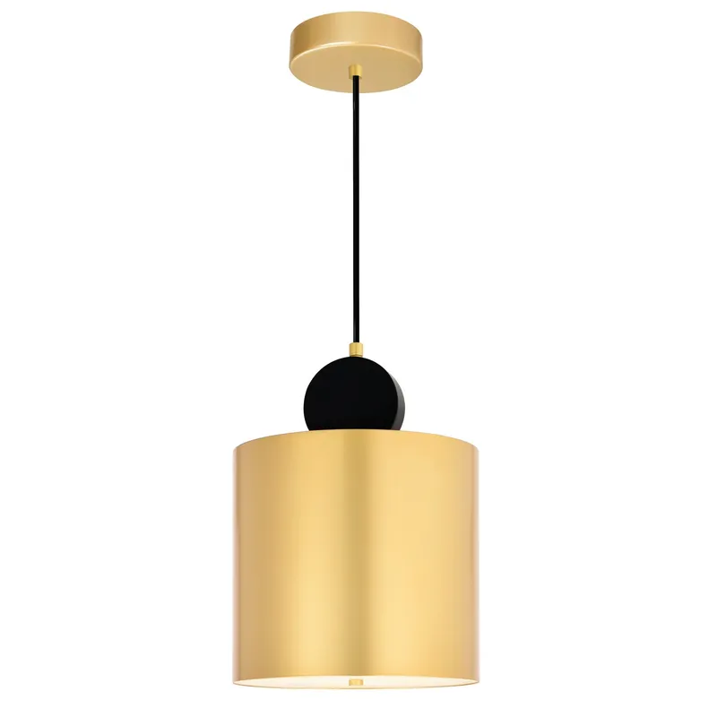 Saleen LED Mini Pendant With Sun Gold & Black Finish — CWI Lighting LED Pendant Lights  