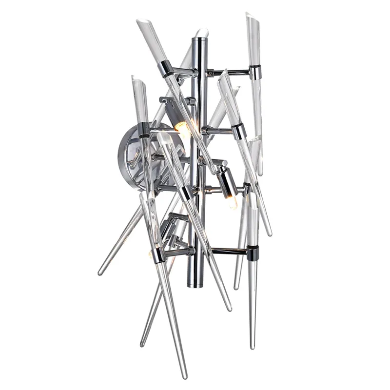 Icicle 3 Light 11in Chrome Wall Light — CWI Lighting LED Wall Lights  