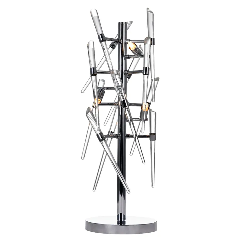 Icicle 3 Light 25in Chrome Table Lamp — CWI Lighting LED General Lighting  