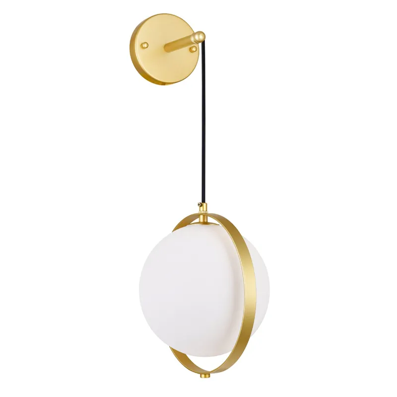 Da Vinci 1 Light 9in Brass Wall Light — CWI Lighting LED Wall Lights  