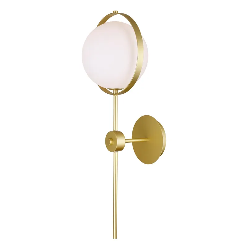 Da Vinci 1 Light 10in Brass Wall Light — CWI Lighting LED Wall Lights  