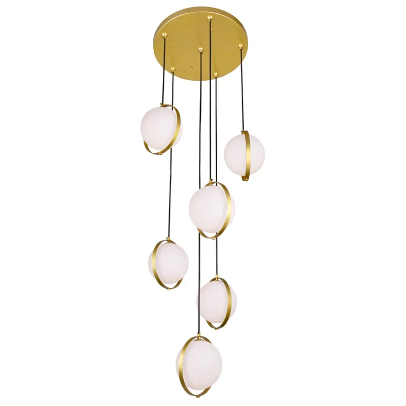 Da Vinci 6 Light 24in Brass Multi Light Pendant — CWI Lighting LED Pendant Lights  