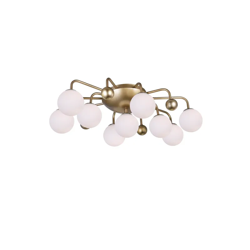 Element 9 Light 24in Sun Gold Flush Mount — CWI Lighting LED Ceiling Lights  