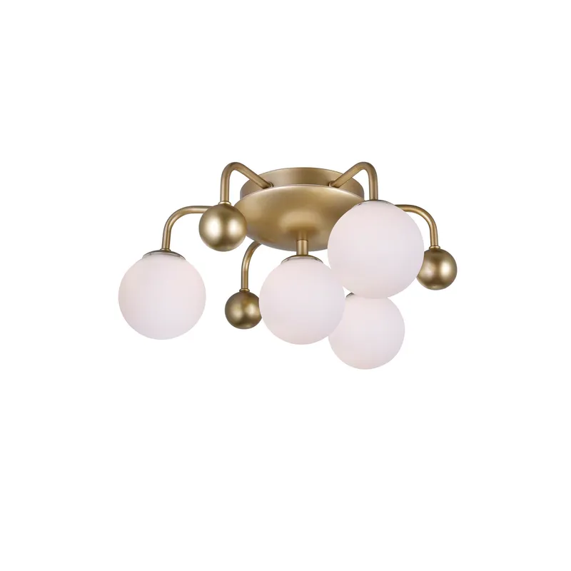 Element 4 Light 16in Sun Gold Flush Mount — CWI Lighting LED Ceiling Lights  