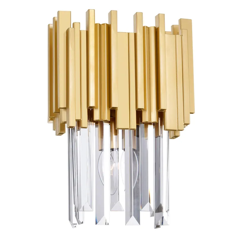 Deco 1 Light Medallion Gold Wall Light — CWI Lighting LED Wall Lights  