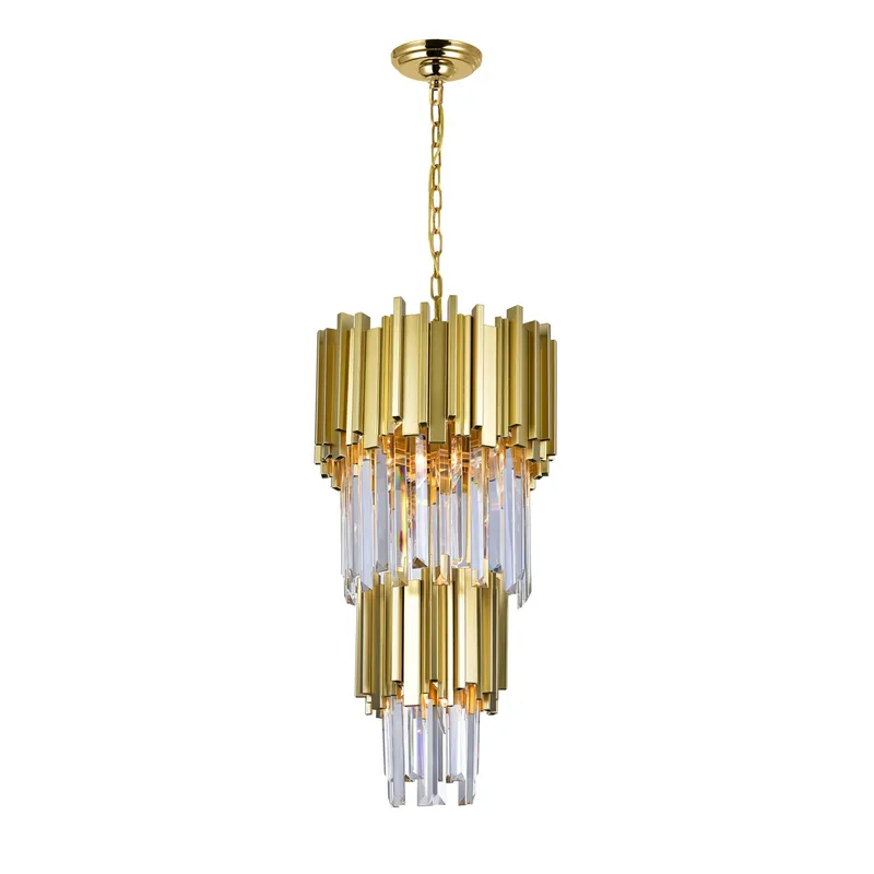 Deco 4 Light 12in Medallion Gold Mini Pendant — CWI Lighting LED Pendant Lights  