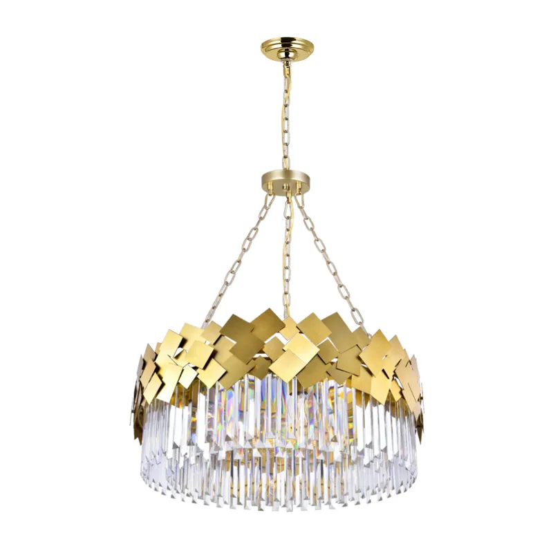 Panache 8 Light Down Chandelier With Medallion Gold Finish — CWI Lighting LED Pendant Lights  