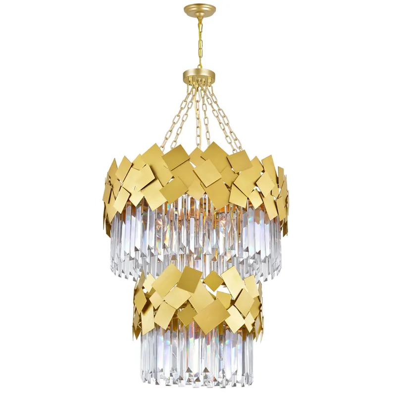 Panache 10 Light Down Chandelier With Medallion Gold Finish — CWI Lighting LED Pendant Lights  