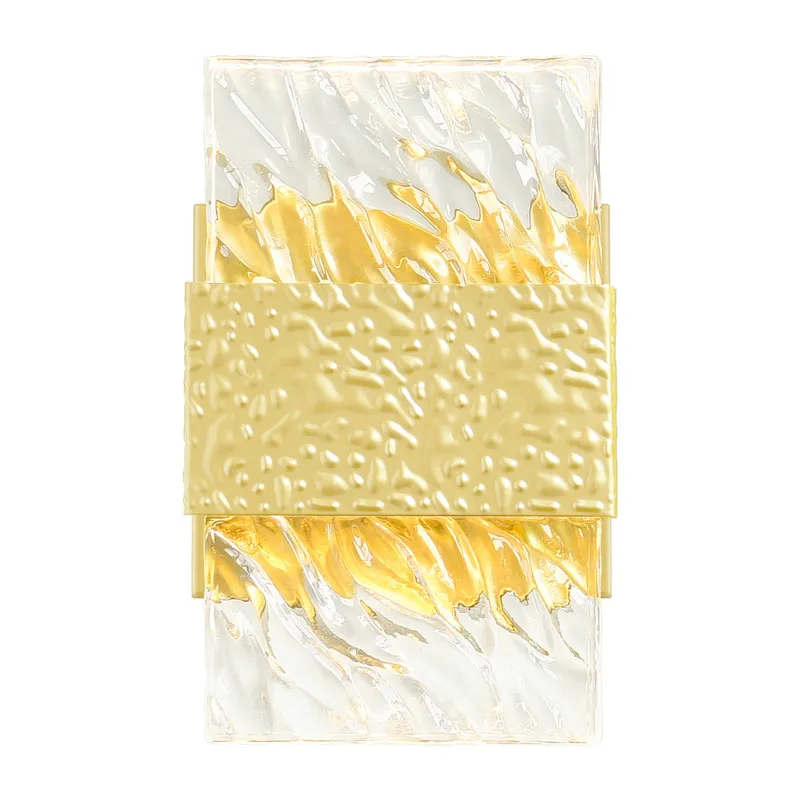 Carolina Integrated LED 5in Gold Leaf Wall Sconce — CWI Lighting LED Wall Lights  