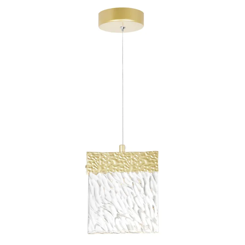 Carolina Integrated LED 6in Gold Leaf Pendant — CWI Lighting LED Pendant Lights  