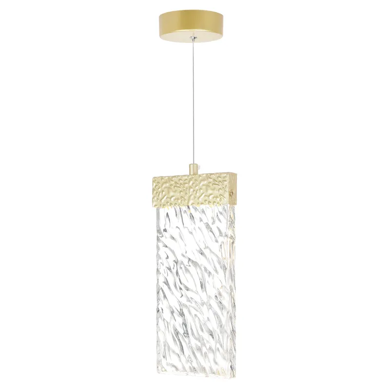 Carolina Integrated LED 5in Gold Leaf Pendant — CWI Lighting LED Pendant Lights  