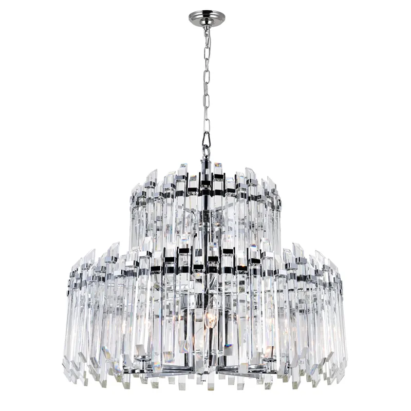 Henrietta 12 Light Chandelier With Chrome Finish — CWI Lighting LED Pendant Lights  