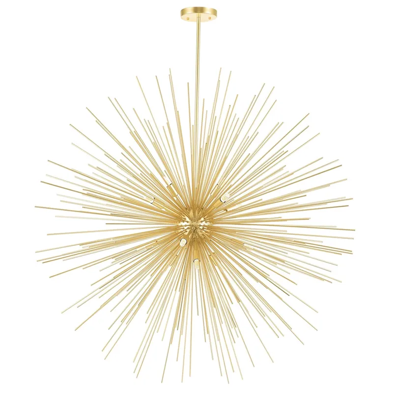 Savannah 14 Light 40in Gold Leaf Chandelier — CWI Lighting LED Pendant Lights  