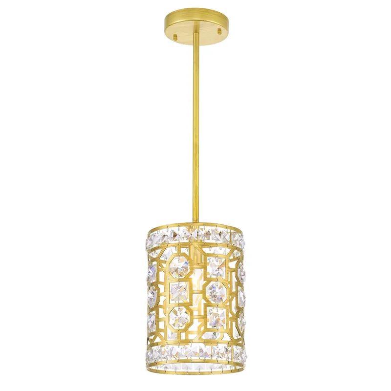 Belinda 1 Light Champagne Pendant — CWI Lighting LED Pendant Lights  