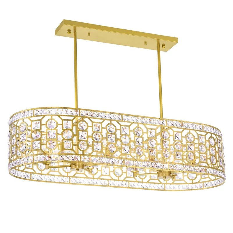 Belinda 8 Light Champagne Chandelier — CWI Lighting LED Pendant Lights  