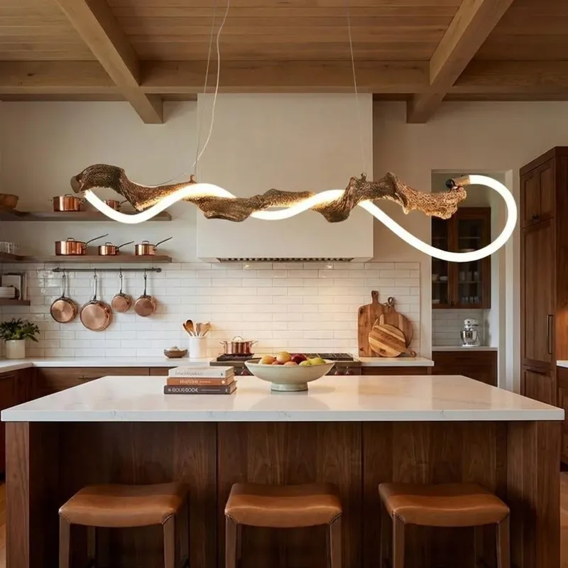 Aris Farmhouse Linear Chandelier — Seus Lighting LED Linear Lights  2700K