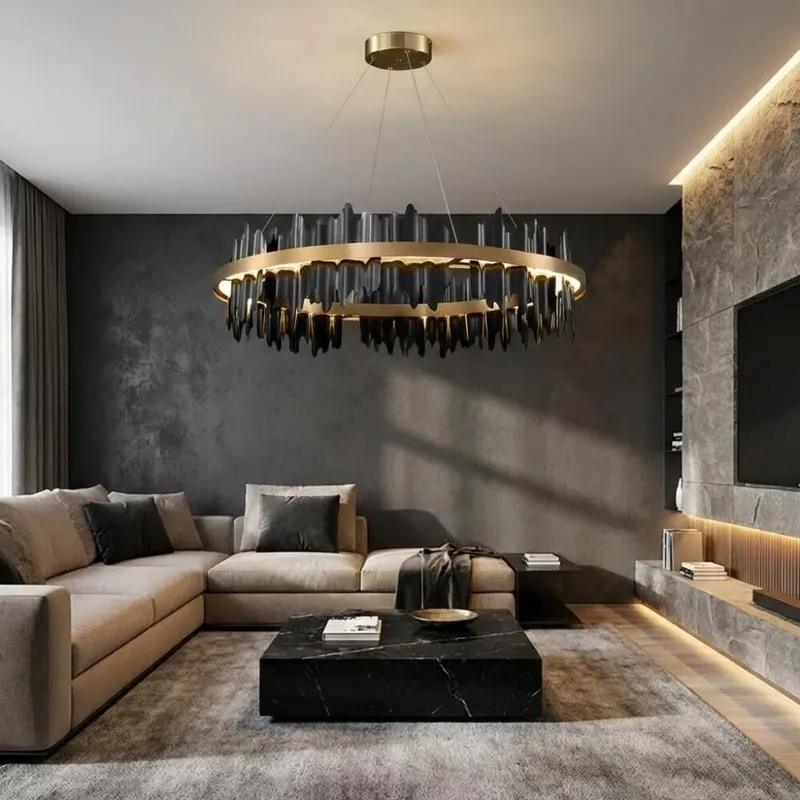 Verda Modern Circular Chandelier — Seus Lighting LED Pendant Lights  