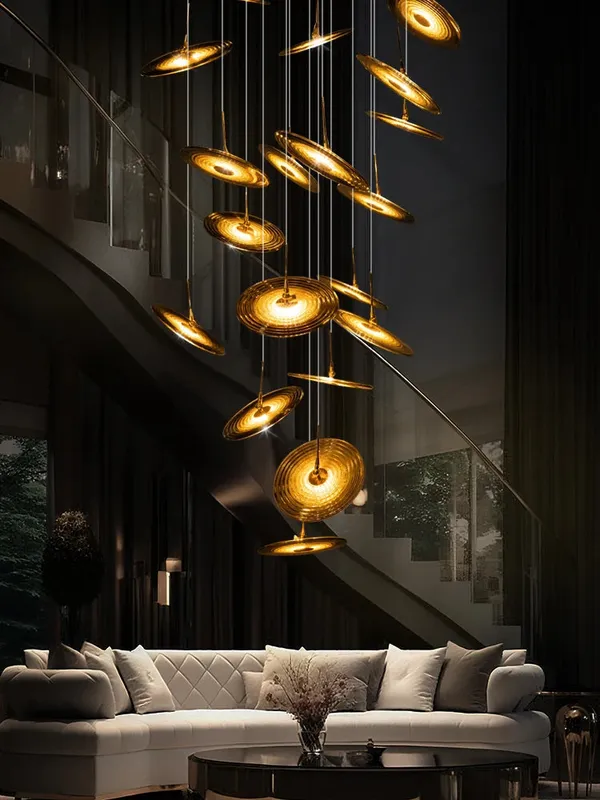 Coren Multi Glass Pendant Chandelier — Seus Lighting LED Pendant Lights  3000K
