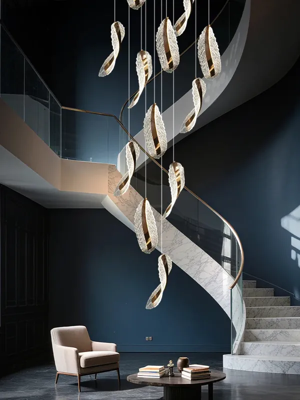 Elsia Entry Foyer Chandelier — Seus Lighting LED Pendant Lights  3000K