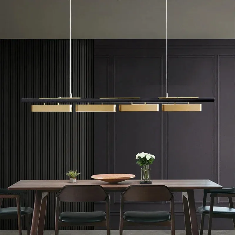 Torin Contemporary Rectangular Chandelier — Seus Lighting LED Pendant Lights  3000K