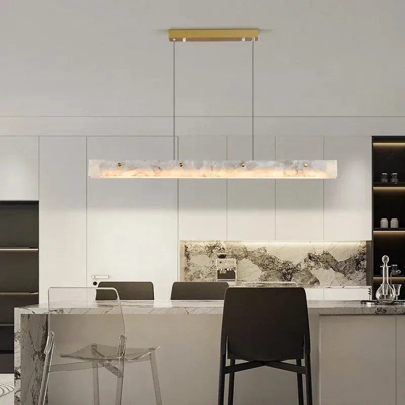 Asna Modern Rectangular Chandelier — Seus Lighting LED Pendant Lights  3000K