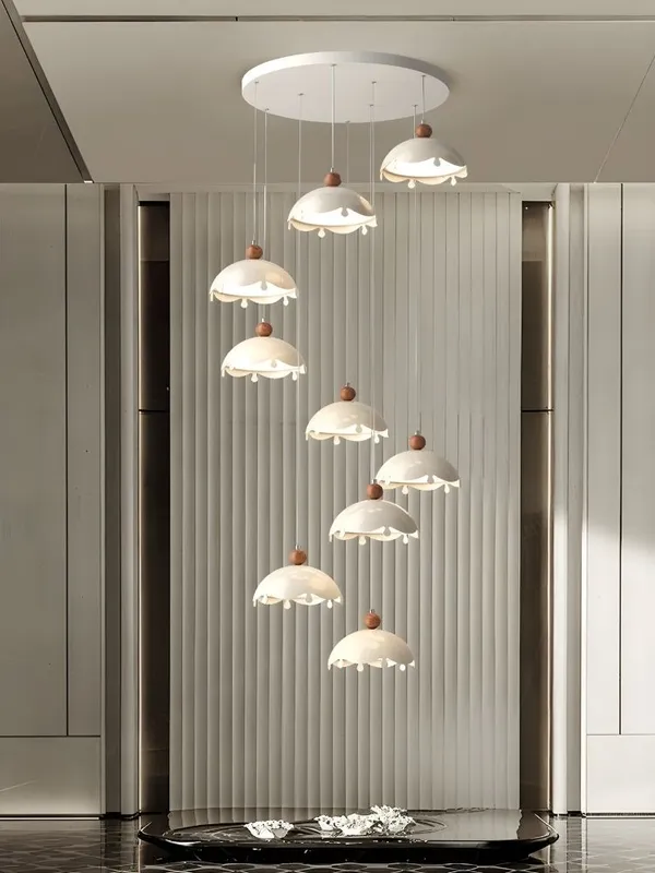 Afen Modern Staircase Chandelier — Seus Lighting LED Pendant Lights  