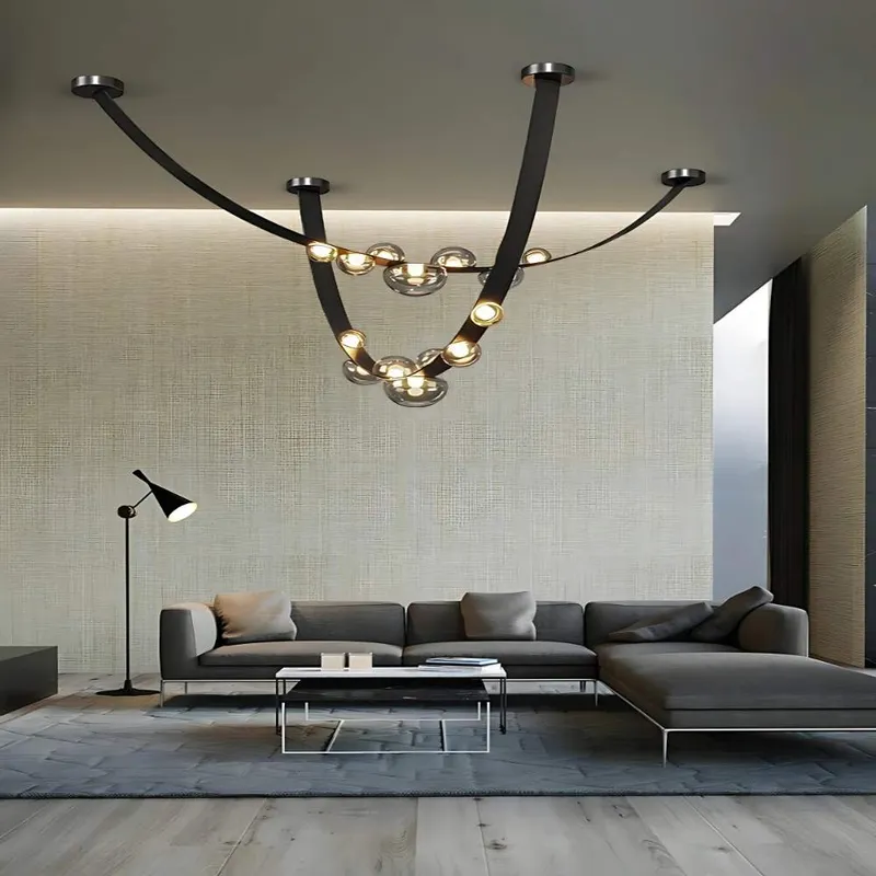 Gelman Modern Belt Chandelier — Seus Lighting LED Pendant Lights  3000K
