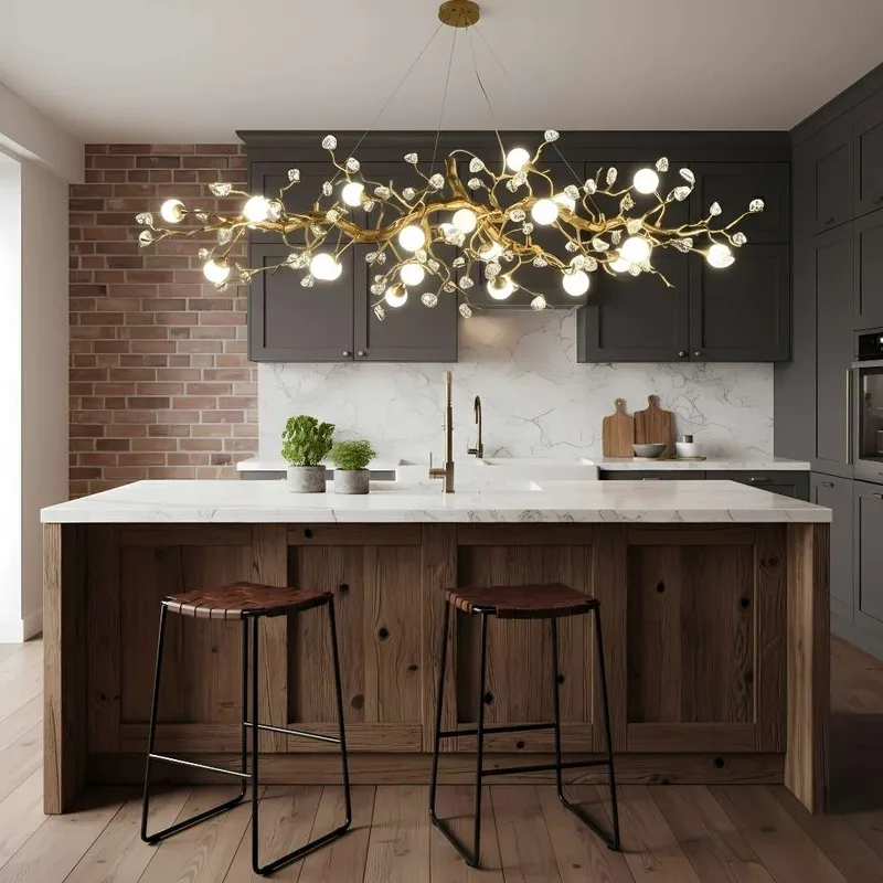 Orgi Statement Linear Branch Chandelier — Seus Lighting LED Linear Lights  3000K