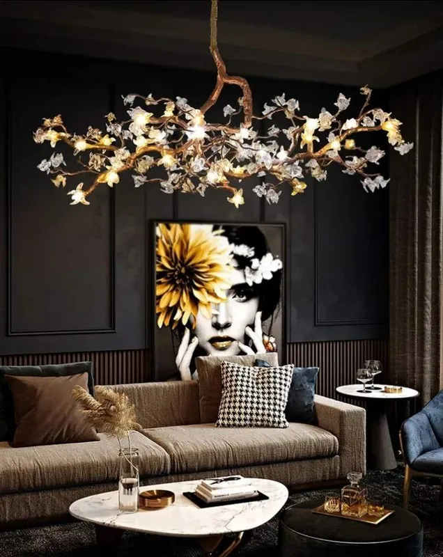 Asut Sculptural Branch Chandelier Lighting — Seus Lighting LED Pendant Lights  2700K