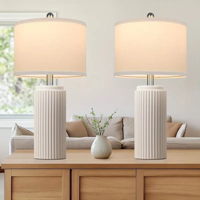 2-Set Yanya Modern Ceramic Table Lamp — Seus Lighting LED General Lighting  