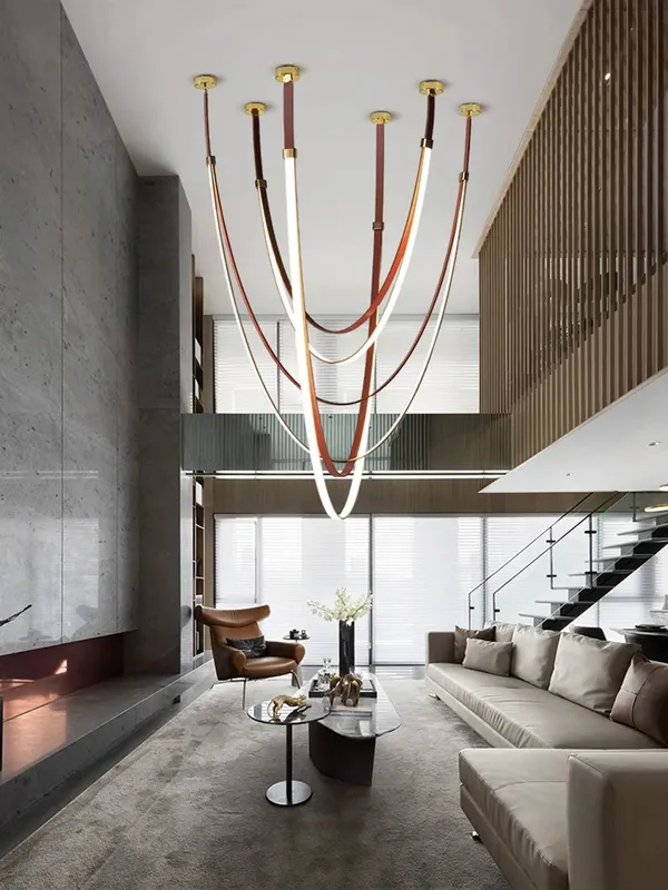Beza Leather Belt Pendant Light — Seus Lighting LED Pendant Lights  