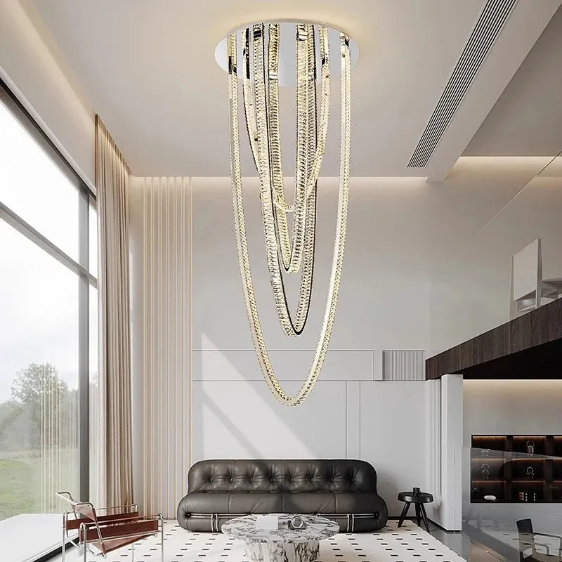 Bix Crystal Hanging Chandelier — Seus Lighting LED Pendant Lights  3000K