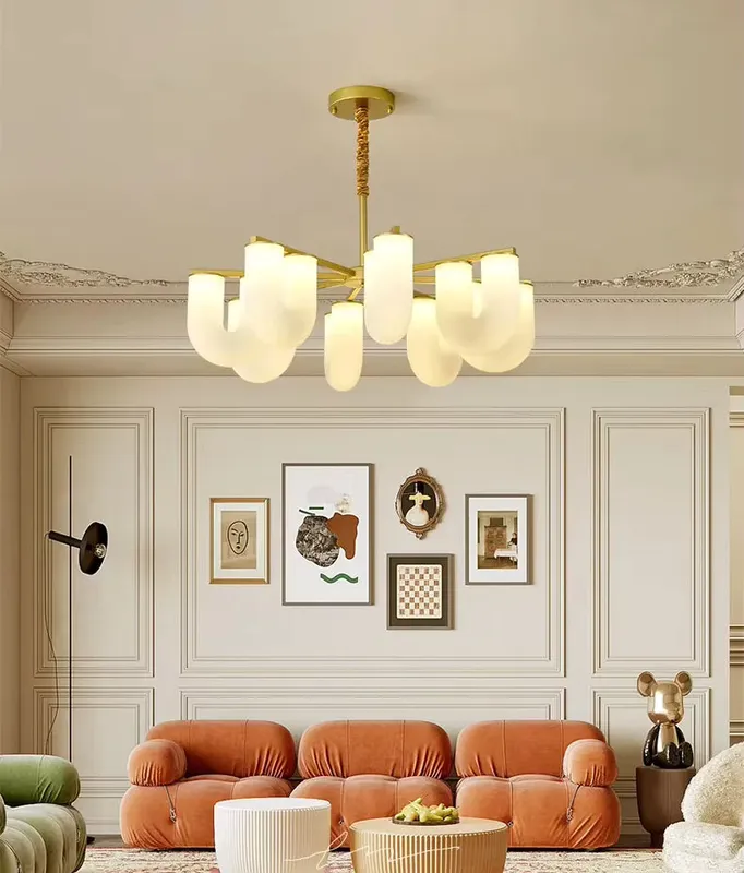 Judi Modern White Chandelier — Seus Lighting LED Pendant Lights  3000K